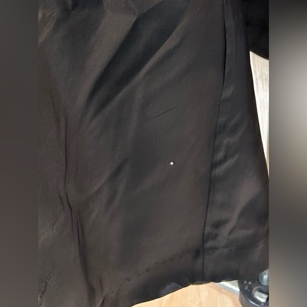 Vintage Mario de Pinto Wool Button Down Trench  Overcoat with Velvet Trim Large - Picture 16 of 16